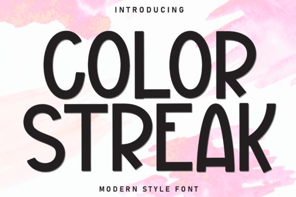 Color Streak: A Playful Font for Inviting Designs