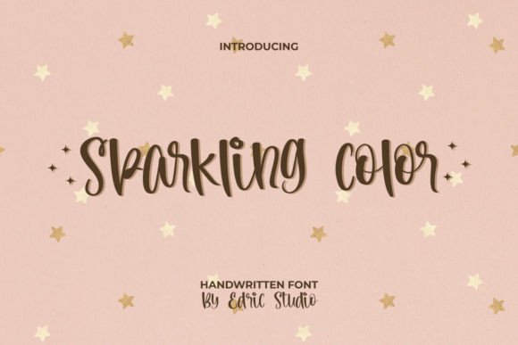 Sparkling Color: A Whimsical Script Font for Magical Designs